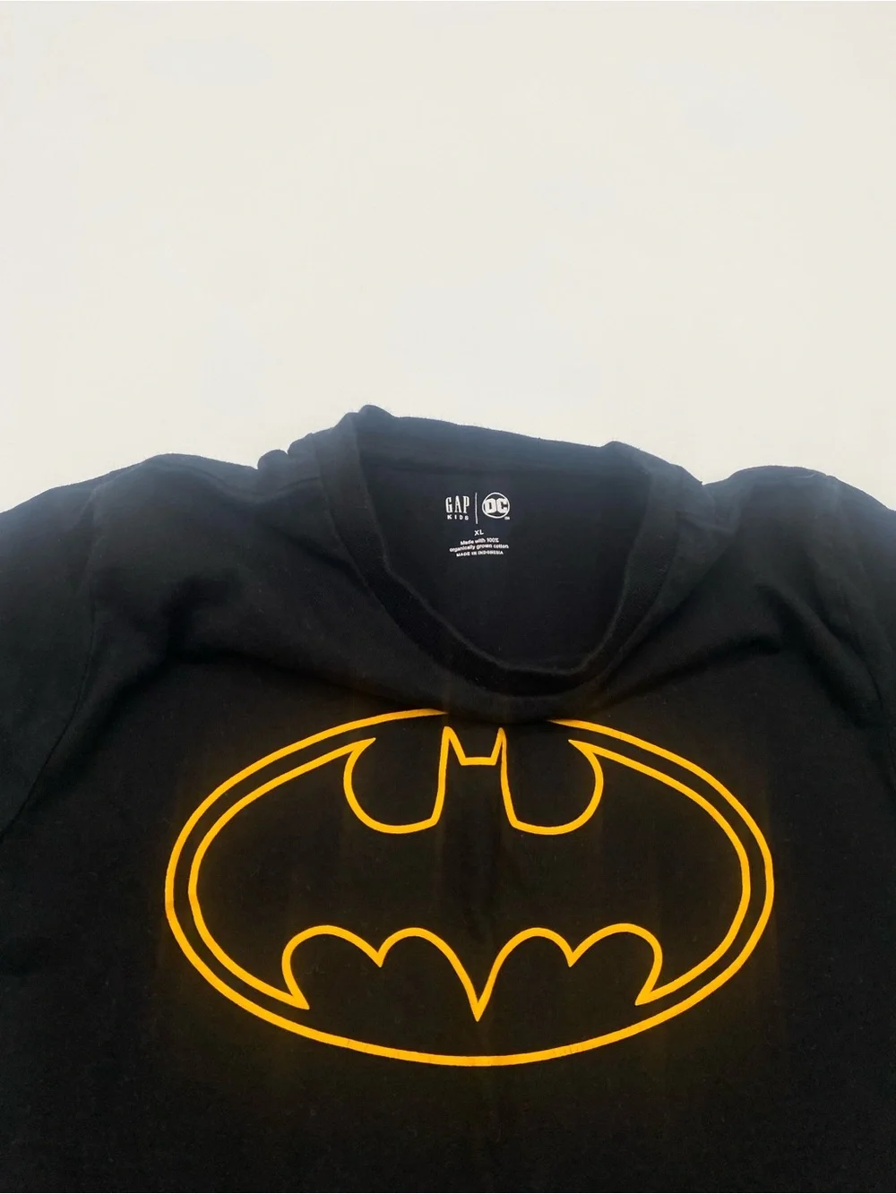 Gap Kids x DC Batman Graphic T-Shirt Black Orange Size XL